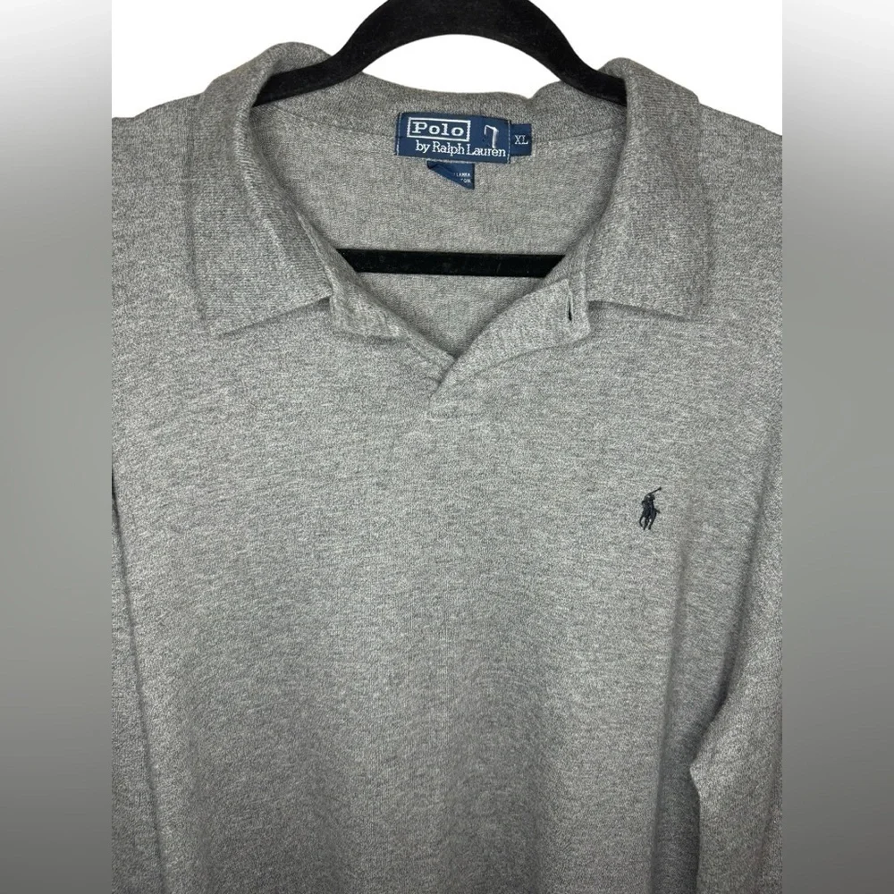 Polo Ralph Lauren Long Sleeve Polo Mens Size XL Grey